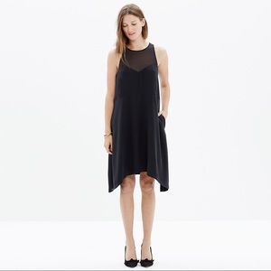 Madewell Silk Black Parkview Dress